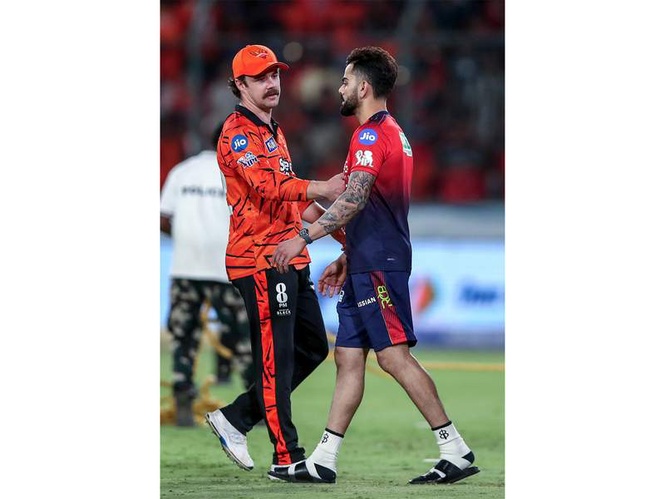 Image from: Irfan Pathan highlights Kohli’s “aggressive Australian-style intensity” after batter’s on-field exchange with Head in SRH vs RCB match