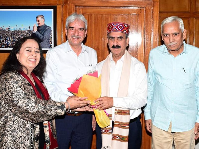 Image from: Himachal CM releases 'Bazaar' novel authored by Niranjan Dev Sharma