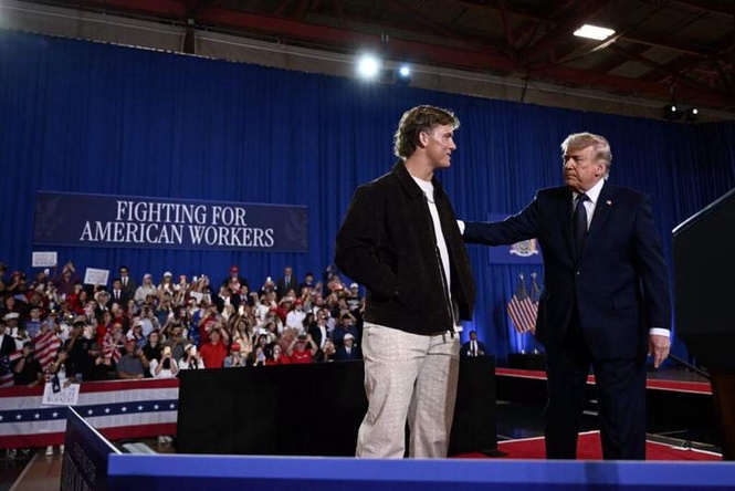 Image from: Why Craig Carton wants Jaxson Dart to learn saying ‘no’ after introducing Donald Trump at an event