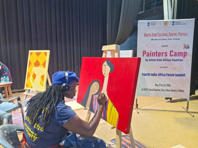 Image from: African artists capture Patiala’s heritage at three-day camp
