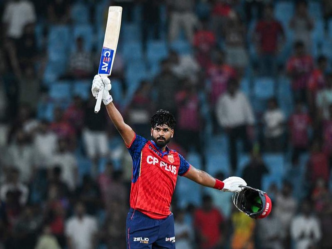 Image from: Iyer joins elite list, becomes 4th captain to slam IPL century during run-chase