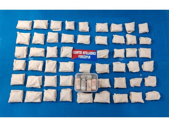 Image from: Punjab police seize 28 kg heroin in cross-border module bust; four held