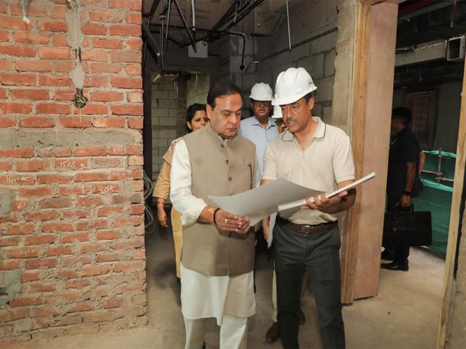 Image from: CM Sarma inspects construction work of Assam Bhawan in Delhi