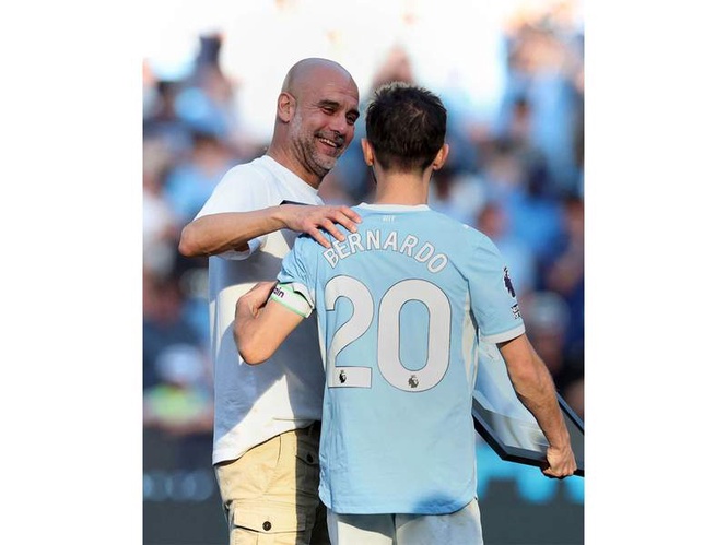 Image from: Bernardo Silva calls Pep Guardiola “Father of football”, hails him as “GOAT” after Man City farewell