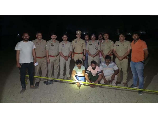 Image from: Three injured in police encounter with suspected miscreants in Mathura