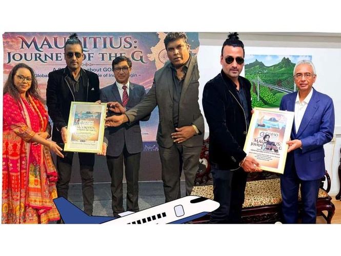 Image from: MBC to Broadcast ‘Mauritius: The Journey of the G’ — Suchhi Kumar and Hon. Mookhesswur Choonee Spotlight GOPIO’s Global Cultural Mission