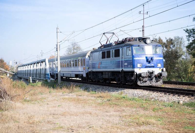 Image from: Lorry crashes into moving train at crossing in Poland - one dead