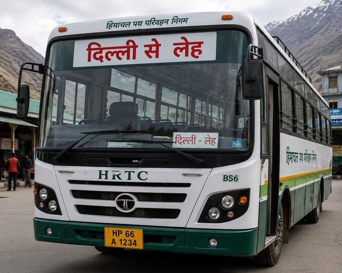 Image from: HRTC to resume Delhi-Leh bus service via Keylong on May 26