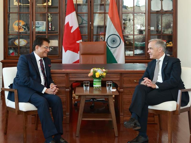 Image from: "Forward-looking discussions on further deepening bilateral cooperation": Piyush Goyal after meeting Canadian PM Mark Carney