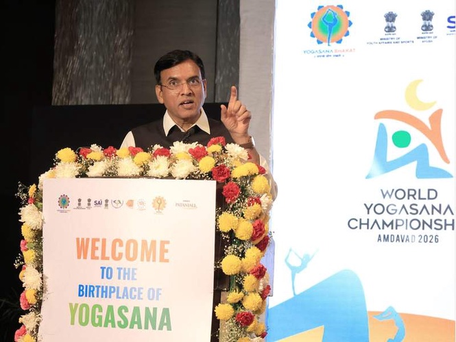 Image from: "Will make every effort to establish yogasana as Olympic sport": Union Sports Minister Mandaviya
