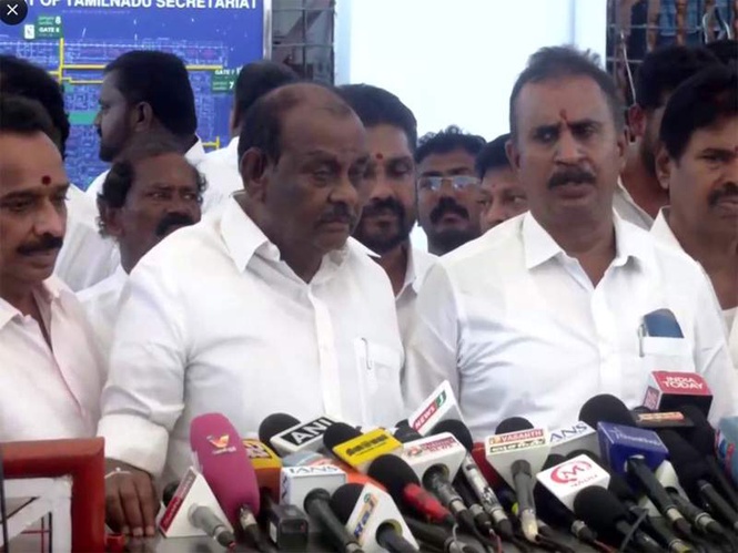 Image from: "No split in party, only differences of opinion": SP Velumani after AIADMK factions withdrew petitions against each other