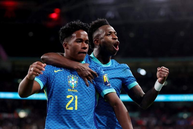 Image from: Vinicius Jr. reveals his short message to calm down ‘nervous’ Endrick after Brazil World Cup call-up