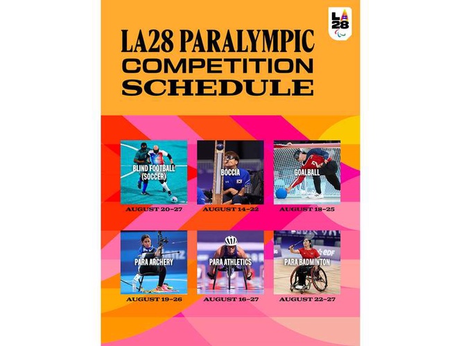 Image from: LA28 Paralympics to host 560 medal events across 14 days