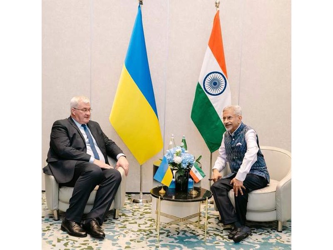 Image from: Jaishankar meets Ukrainian FM Andrii Sybiha; discusses Ukraine conflict, bilateral cooperation