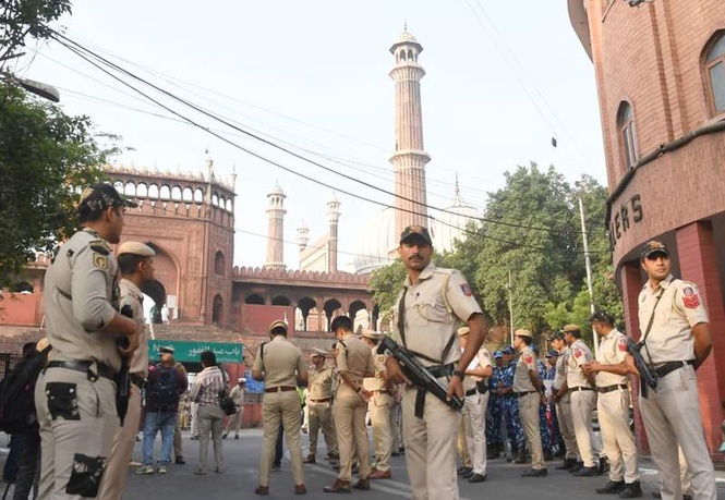Image from: Tight vigil in Delhi as capital celebrates Eid-ul-Adha