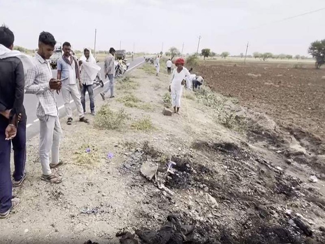 Image from: Rajasthan: Former Sarpanch among four found dead in burnt car in Ajmer; police probe