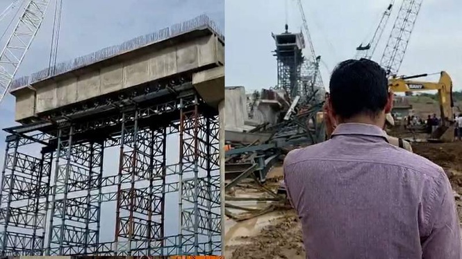 Image from: 6 labourers killed as under-construction bridge over Betwa river collapses in UP