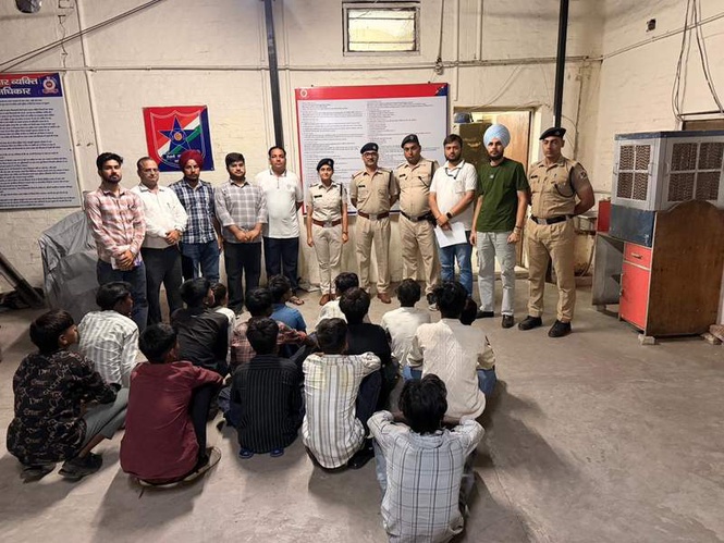 Image from: 15 kids, being taken for labour, rescued from train in Ambala Cantt