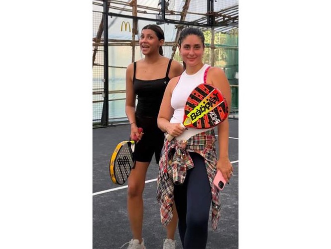 Image from: "Never say never": Kareena Kapoor Khan tries her hand at paddle ball game