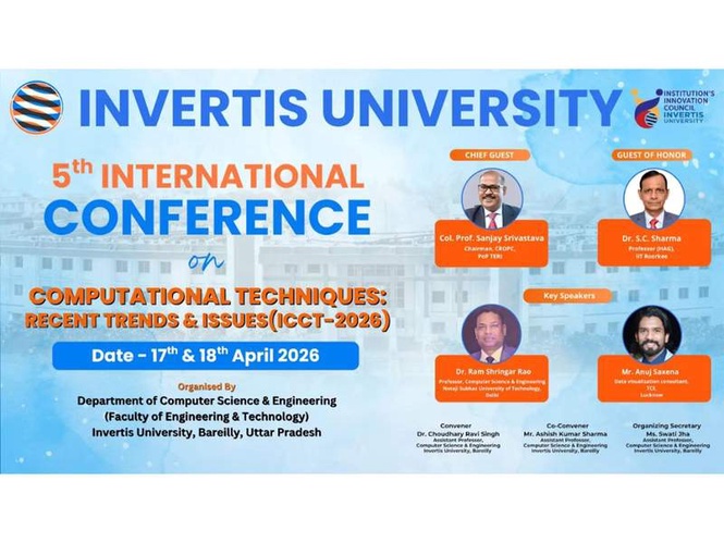 Image from: ICCT-2026: Invertis University Hosts Conversations on AI, Data Science, and the Future of Computing