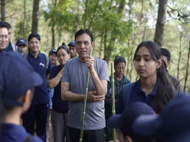 Image from: Union Minister Mandaviya highlights fitness and nature during Meghalaya Trek