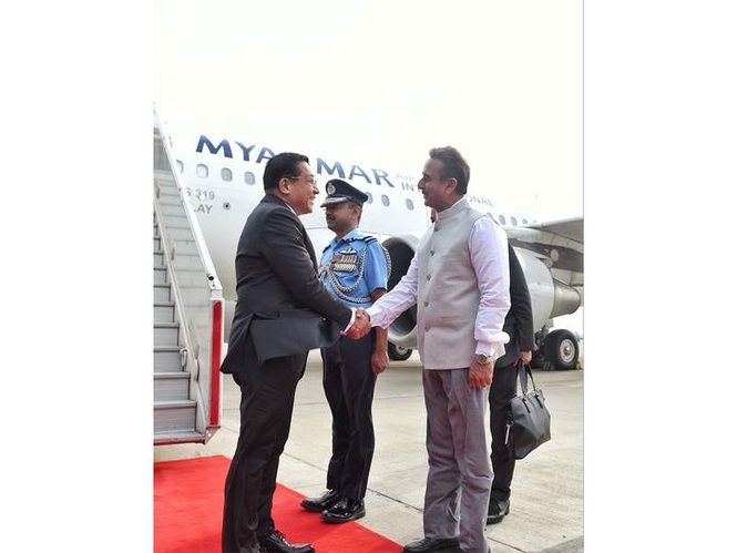 Image from: Myanmar President arrives in Delhi to strengthen bilateral partnership