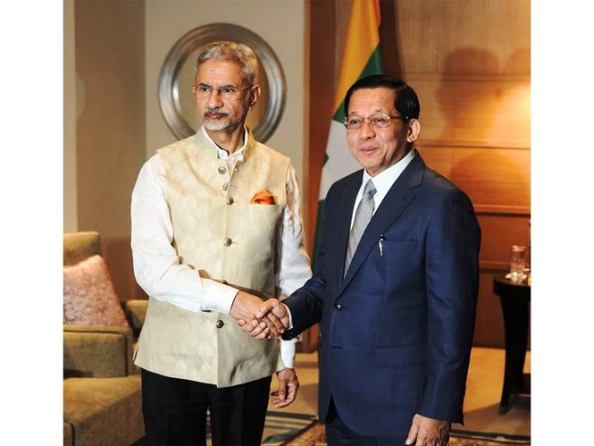 Image from: EAM, Myanmar President hold talks on deepening cooperation
