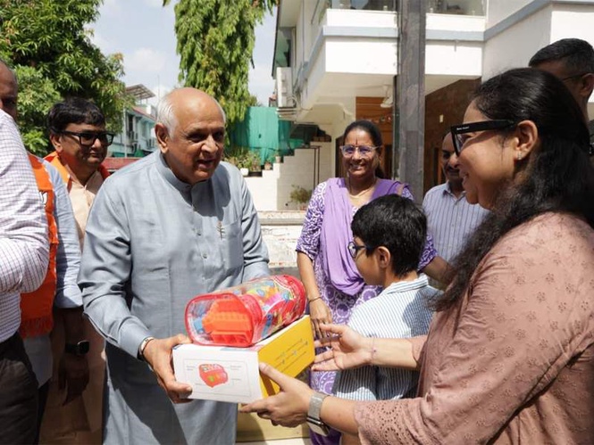 Image from: Gujarat CM participates in 'Let kids play, let kids bloom' campaign in Ahmedabad