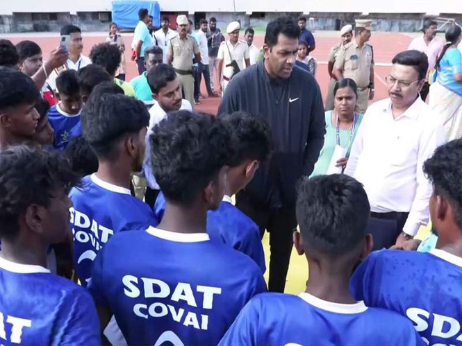 Image from: TN: Sports Minister Arjuna reviews facilities at Coimbatore’s Nehru stadium, assures support to athletes