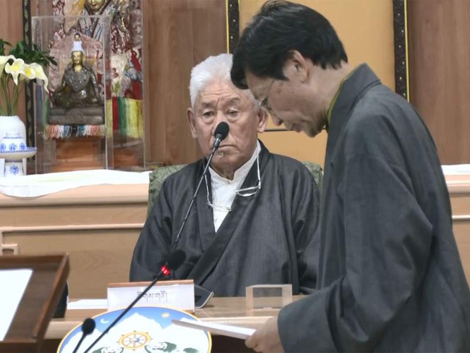 Image from: Newly elected members of 18th Tibetan Parliament-in-Exile take oath in Dharamshala