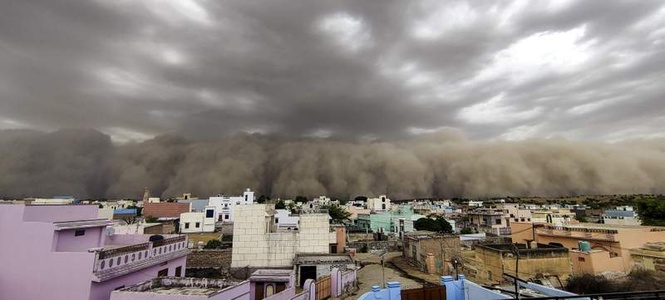Image from: Dust storm in parts of Rajasthan’s Jaisalmer on second day brings relief from intense heat