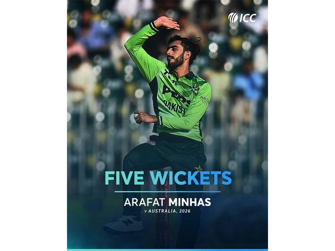 Image from: Arafat Minhas registers first fifer by Pakistan bowler on ODI debut