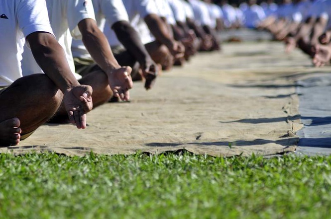 Image from: Army soldiers participate in yoga session at 9,000 feet in Arunachal