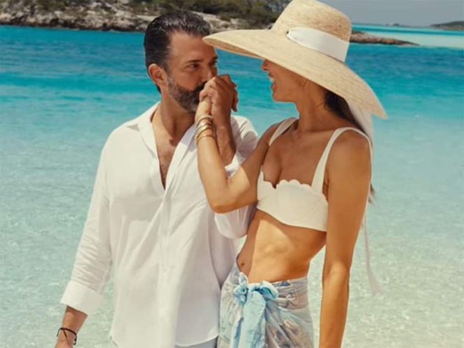 Image from: Donald Trump Jr gives fans a glimpse of Bahamas wedding to Bettina Anderson