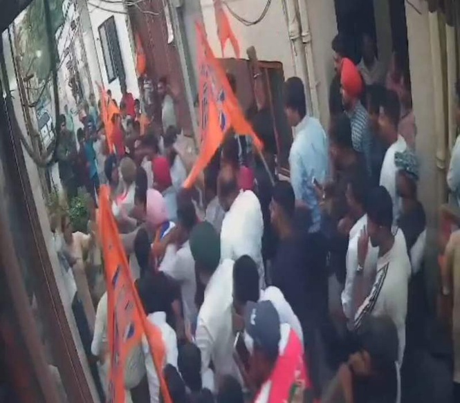 Image from: SAD leader, nephew held for creating ruckus during MC poll victory procession