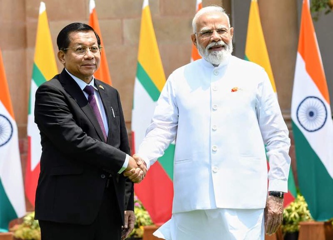 Image from: PM Modi holds talks with Myanmar President Aung Hlaing
