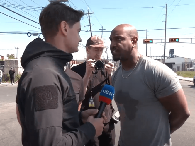 Image from: Ben Leo thanks GB News fans for support after explosive row with anti-ICE protestor goes viral