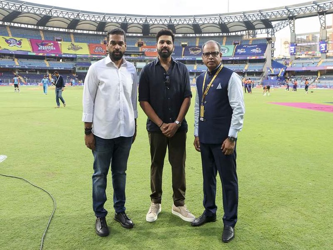 Image from: Rohit Sharma adds star power to opening day of T20 Mumbai League 2026; Eagle Thane Strikers defeat Bandra Blasters
