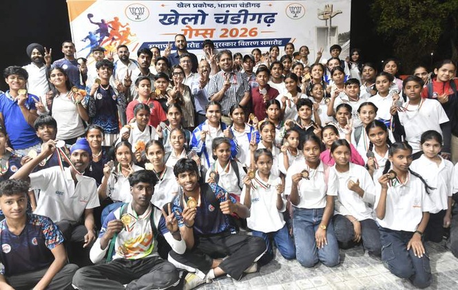 Image from: Curtains on Khelo Chandigarh Games, Sector 22 schoolgirls win football event