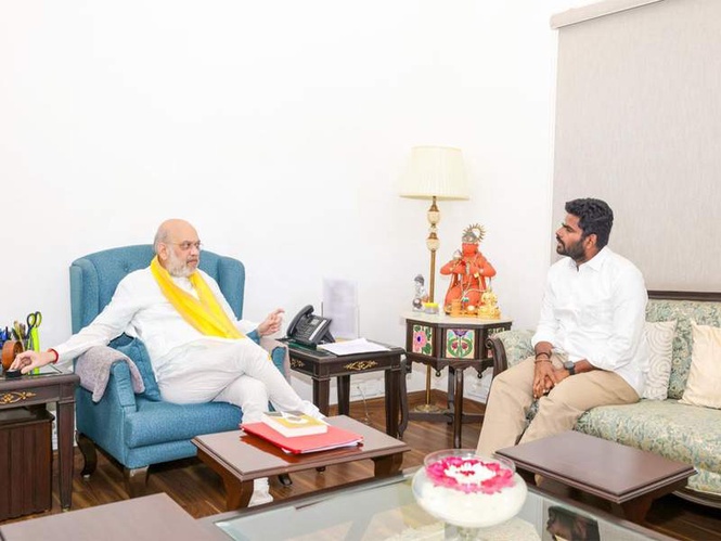 Image from: K Annamalai meets HM Amit Shah in Delhi amidst speculation on his future in BJP