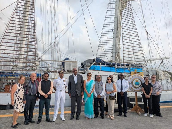 Image from: INS Sudarshini departs Antigua under Lokayan 26 expedition