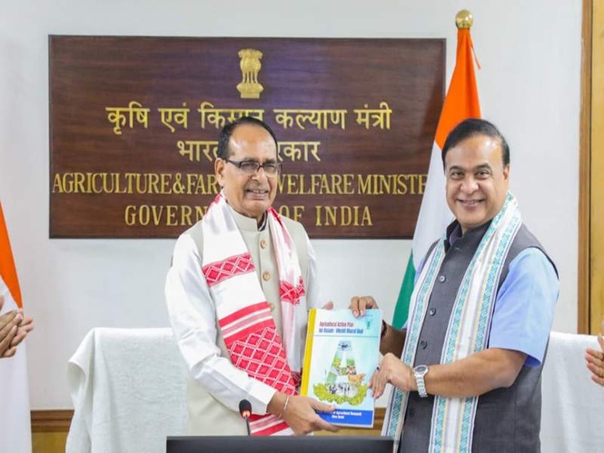 Image from: Assam CM, Shivraj Singh Chouhan discuss farmers' welfare, agricultural modernisation and Lakhpati Didi Scheme