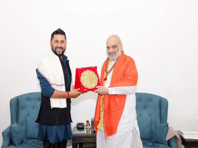 Image from: Chairman of Nepal's Rastriya Swatantra Party meets Home Minister Amit Shah