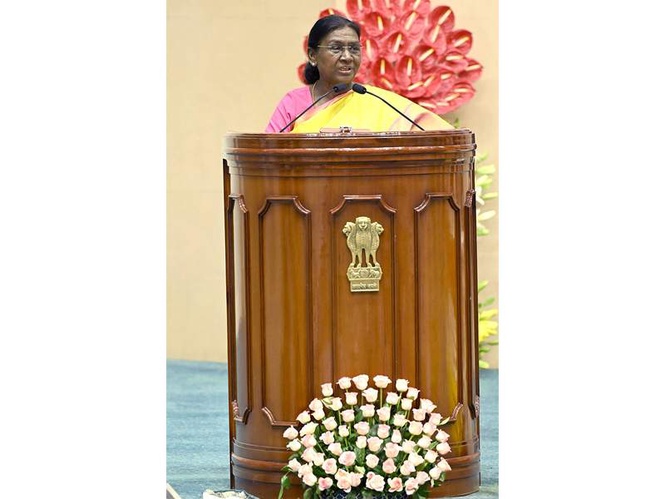 Image from: President Murmu inaugurates national conclave on strengthening tribal development agencies