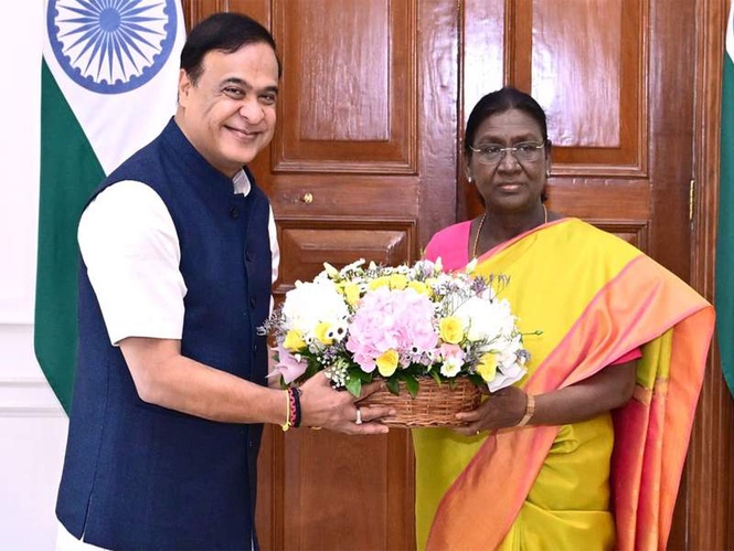 Image from: Assam CM meets President Droupadi Murmu, seeks guidance for state's development journey