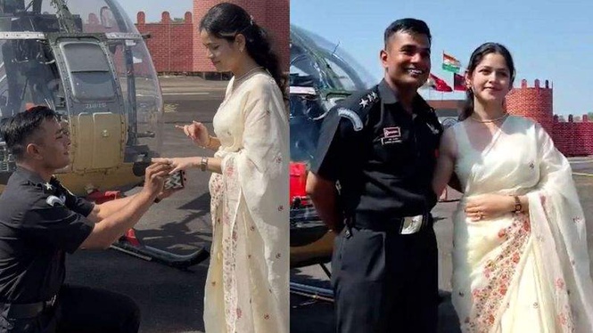 Image from: Army conveys ‘displeasure’ to Captain a day after proposal at passing-out parade