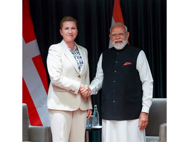 Image from: PM Modi congratulates Denmark's Frederiksen on assuming office, eyes stronger ties under Green Strategic Partnership