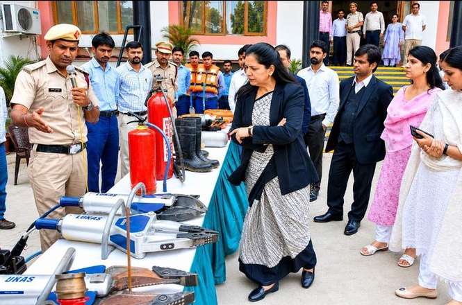Image from: Mega fire safety awareness camp held on court premises in Panipat