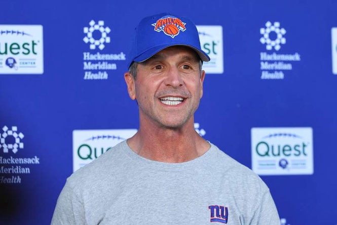 Image from: Giants HC John Harbaugh makes ‘selfish’ admission after seeing New York Knicks reach NBA Finals