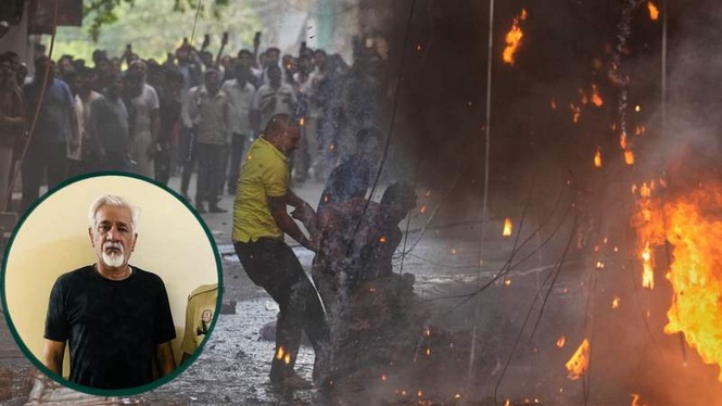 Image from: Who is Lavkesh Bajaj, owner of Delhi hotel who drove past burning building as 21 die